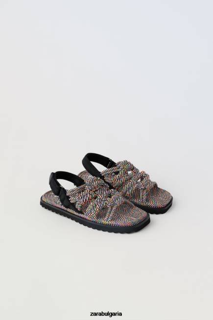 Zara обувки 66FT1603 деца сандали с връзки многоцветен