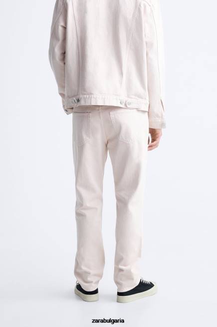 Zara облекло 66FT1093 мъже Прави дънки от 1995 г розово