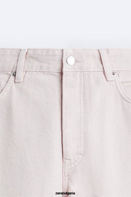 Zara облекло 66FT1093 мъже Прави дънки от 1995 г розово