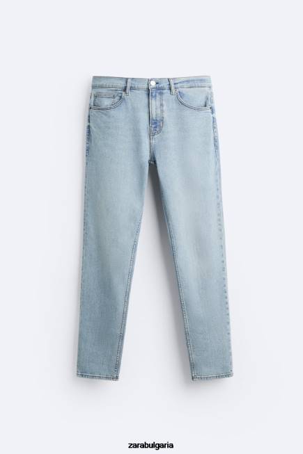 Zara облекло 66FT1094 мъже прилепнали дънки светло синьо