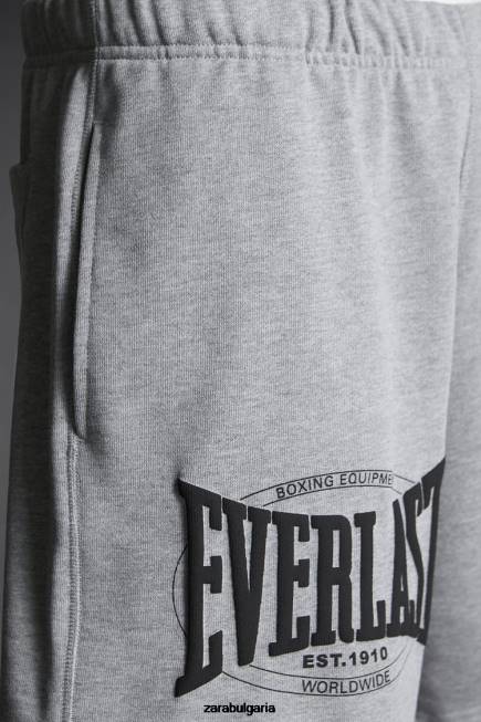 Zara облекло 66FT1235 мъже вечни шорти за джогинг сив мергел