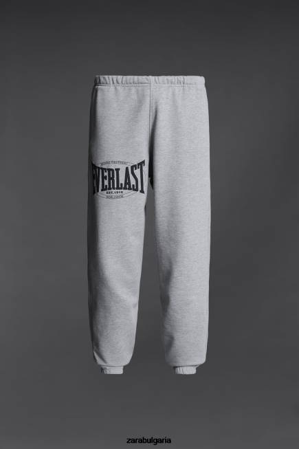 Zara облекло 66FT946 мъже вечни панталони за джогинг сив мергел