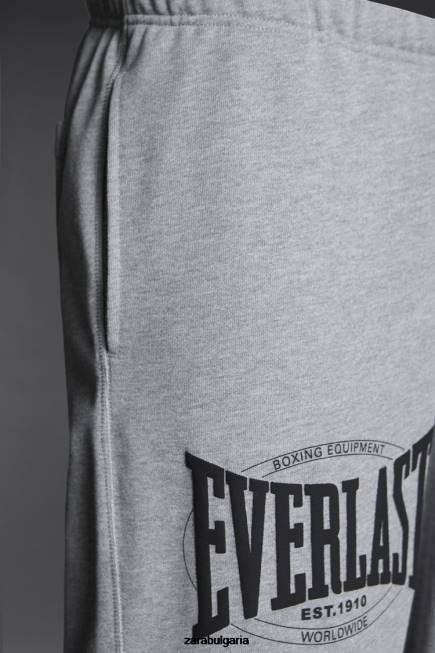 Zara облекло 66FT946 мъже вечни панталони за джогинг сив мергел