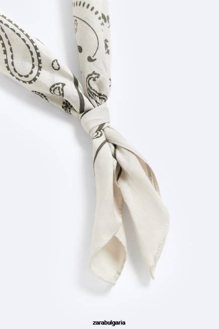 Zara аксесоари 66FT1394 мъже бандана с пейсли печат сиво