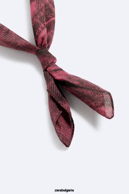 Zara аксесоари 66FT1397 мъже бандана с щампа с деним ефект фуксия