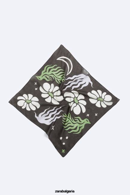 Zara аксесоари 66FT1400 мъже бандана с флорален принт многоцветен