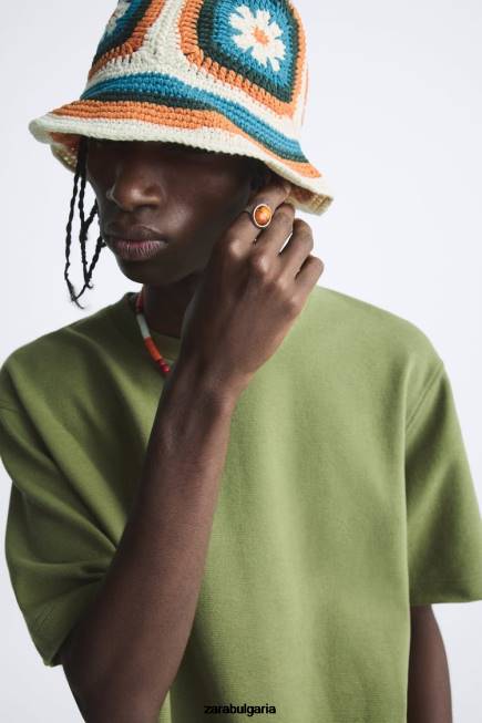 Zara аксесоари 66FT1481 мъже 2 пакета пръстени с камъни сребро