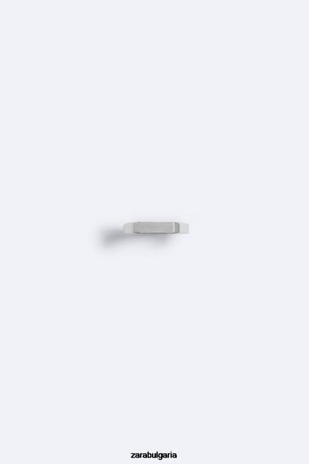 Zara аксесоари 66FT1487 мъже пръстен с печат сребро