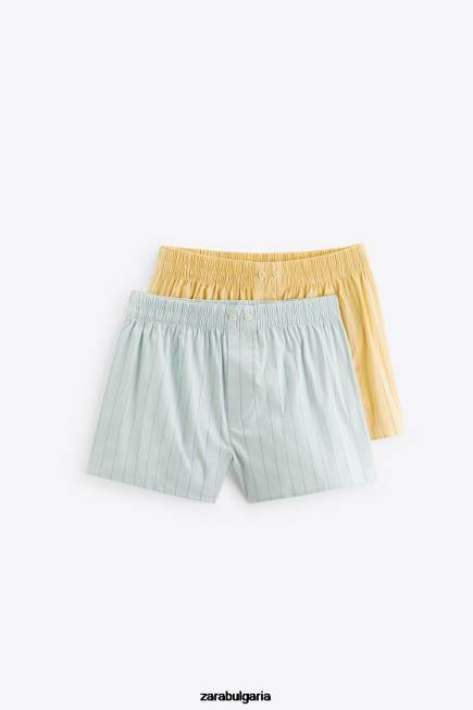 Zara аксесоари 66FT1416 мъже два пакета боксерки от поплин на райета различни
