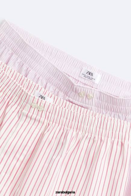 Zara аксесоари 66FT1417 мъже два пакета боксерки от поплин на райета различни