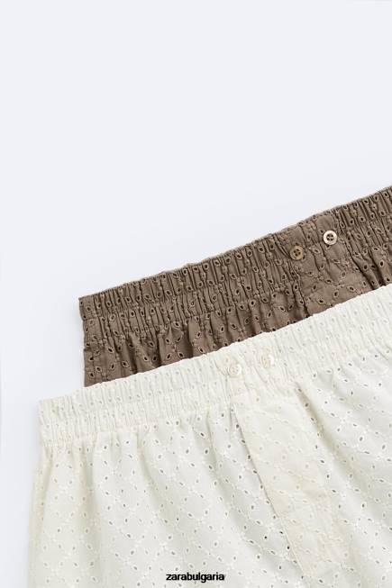 Zara аксесоари 66FT1420 мъже Пакет от 2 ажурни бродирани боксерки различни