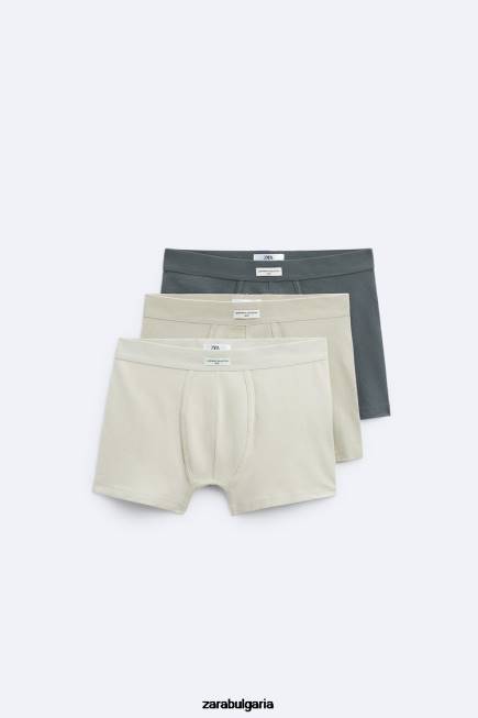 Zara аксесоари 66FT1428 мъже 3 пакета меки боксерки различни