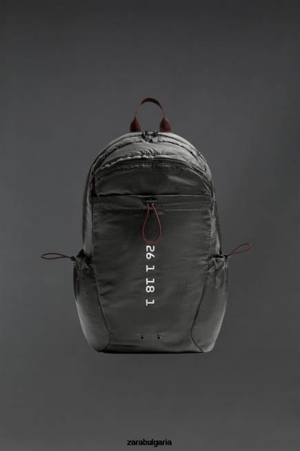 Zara аксесоари 66FT1278 мъже техническа раница сиво