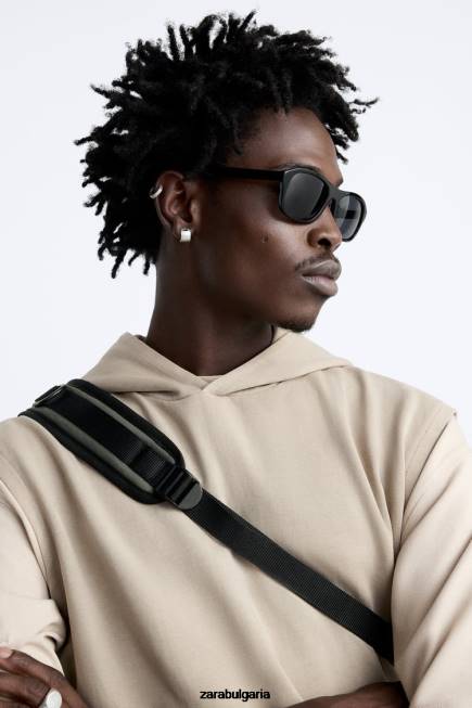 Zara аксесоари 66FT1285 мъже техническа чанта през рамо каки зелено