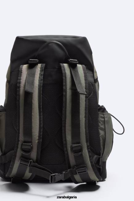 Zara аксесоари 66FT1286 мъже раница технически изследовател каки зелено