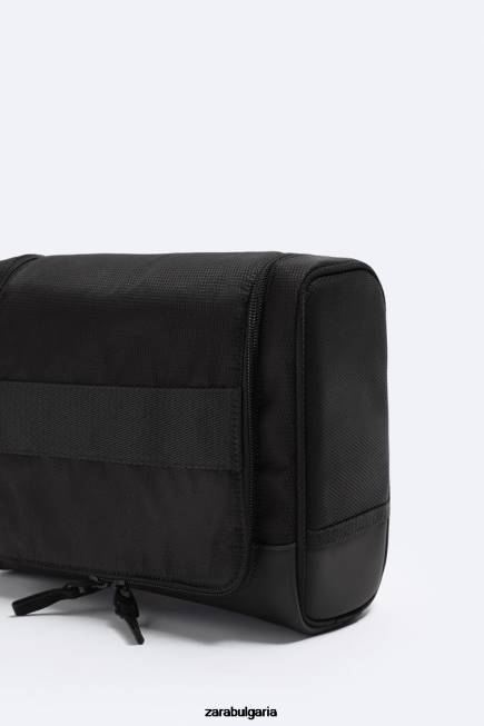 Zara аксесоари 66FT1287 мъже висяща тоалетна чанта черен