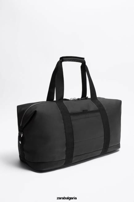 Zara аксесоари 66FT1288 мъже текстурирана спортна чанта черен