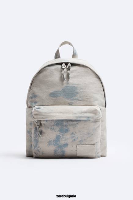 Zara аксесоари 66FT1293 мъже раница от прано платно син