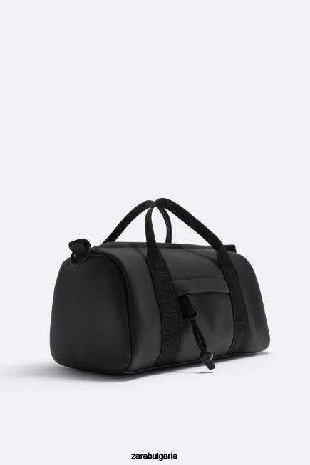 Zara аксесоари 66FT1298 мъже гумирана мини чанта черен