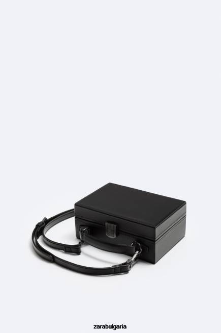 Zara аксесоари 66FT1311 мъже твърда кутия кръстосана чанта черен