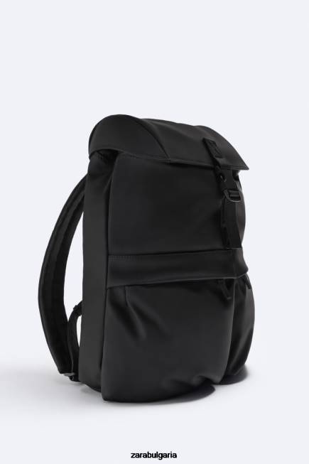 Zara аксесоари 66FT1316 мъже гумирана раница explorer черен
