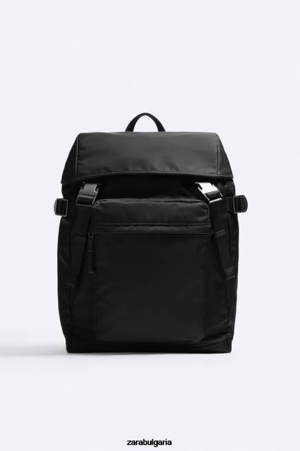 Zara аксесоари 66FT1319 мъже найлонова раница черен