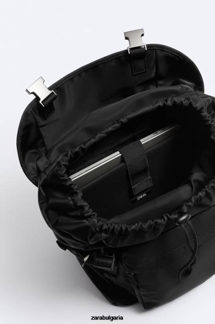 Zara аксесоари 66FT1319 мъже найлонова раница черен