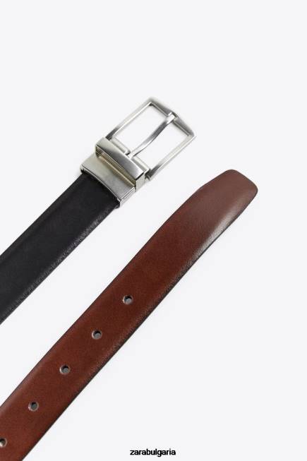 Zara аксесоари 66FT1478 мъже реверсивен колан Кожа