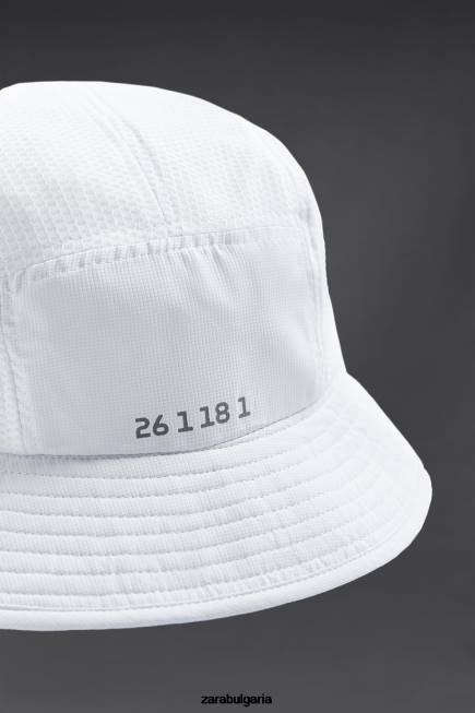 Zara аксесоари 66FT1402 мъже техническа шапка-кофа бяло