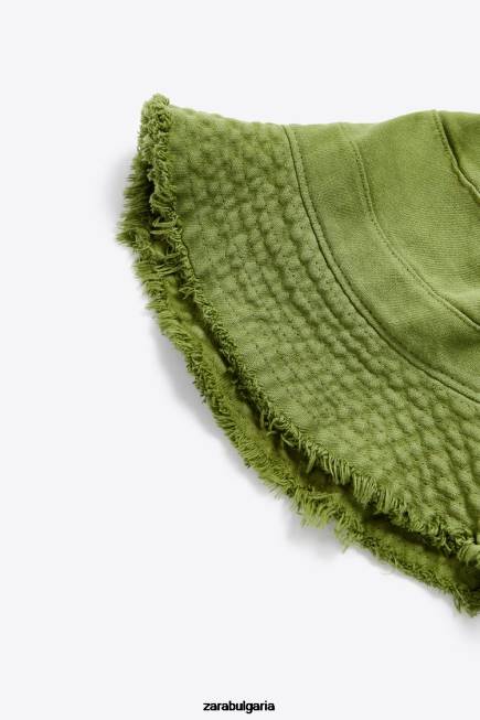 Zara аксесоари 66FT1437 мъже кофа шапка средно зелено