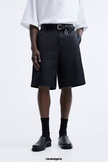 Zara обувки 66FT1264 мъже мулета от мека кожа - лимитирана серия черен