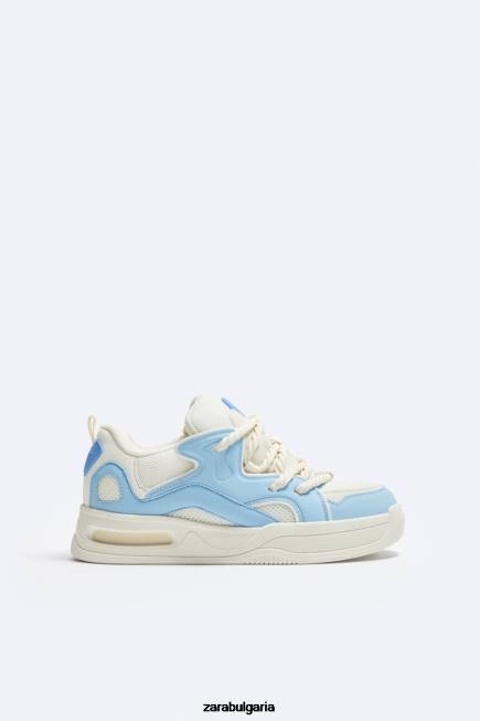 Zara обувки 66FT1266 мъже масивни маратонки от няколко части бяло