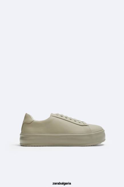 Zara обувки 66FT1268 мъже монохромни маратонки зелено