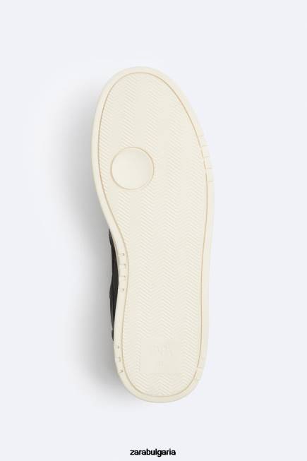 Zara обувки 66FT1269 мъже многокомпонентни ретро кецове черен