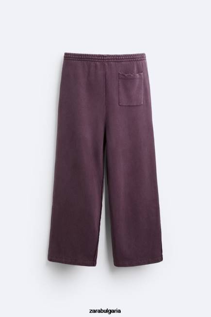 Zara облекло 66FT1085 мъже скъсани изпрани панталони за джогинг кестеняво