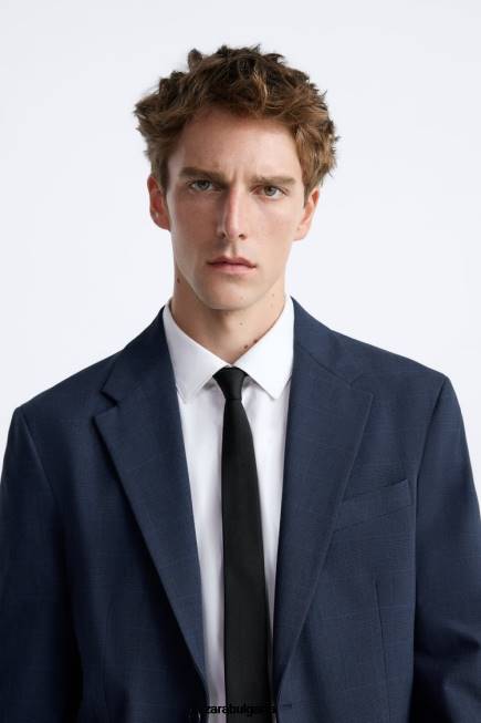 Zara облекло 66FT1137 мъже карирано сако синкав