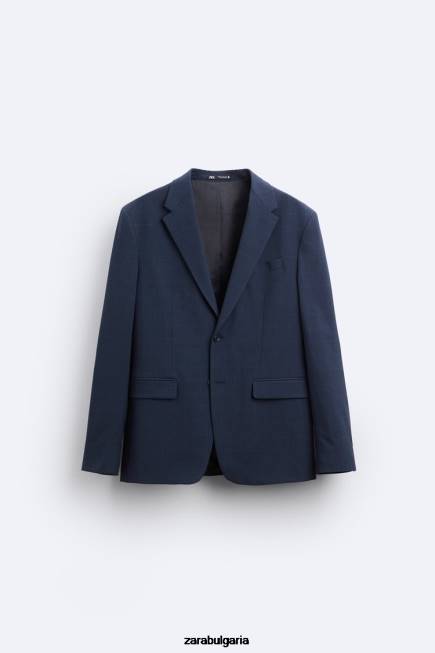 Zara облекло 66FT1137 мъже карирано сако синкав