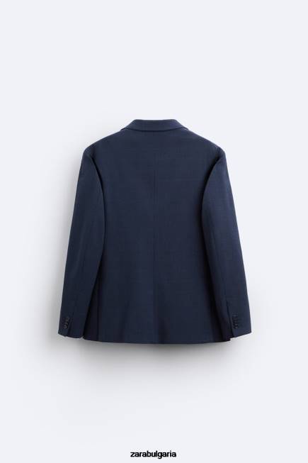 Zara облекло 66FT1137 мъже карирано сако синкав