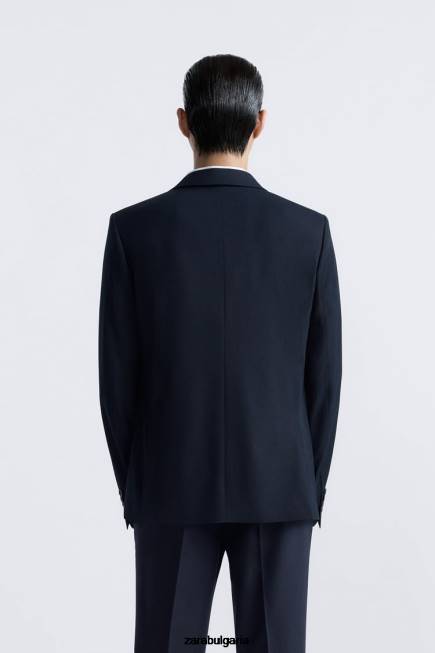 Zara облекло 66FT1139 мъже прилепнало сако тъмносин