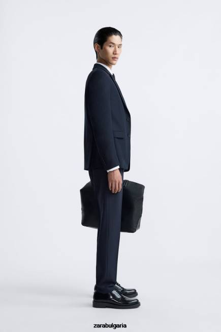 Zara облекло 66FT1139 мъже прилепнало сако тъмносин