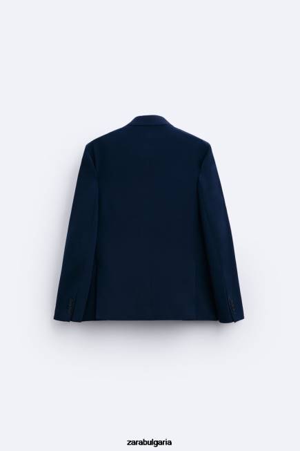 Zara облекло 66FT1139 мъже прилепнало сако тъмносин