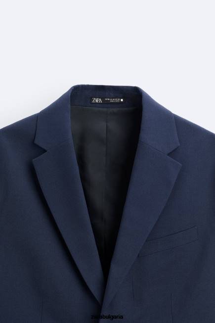 Zara облекло 66FT1140 мъже прилепнало сако синкав
