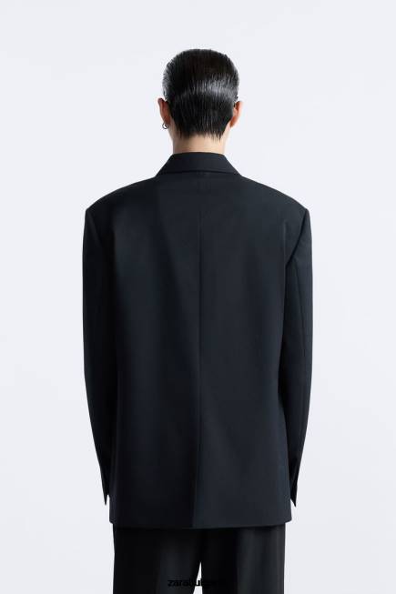 Zara облекло 66FT1147 мъже Лимитирано издание на сако от 100% вълна черен