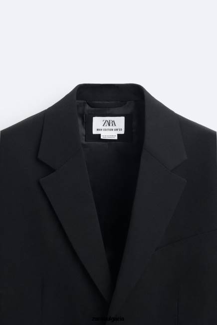 Zara облекло 66FT1147 мъже Лимитирано издание на сако от 100% вълна черен