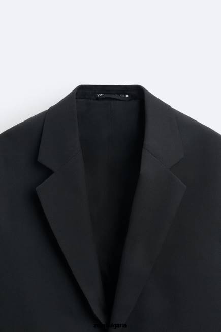 Zara облекло 66FT1151 мъже голямо яке от 100% вълна черен