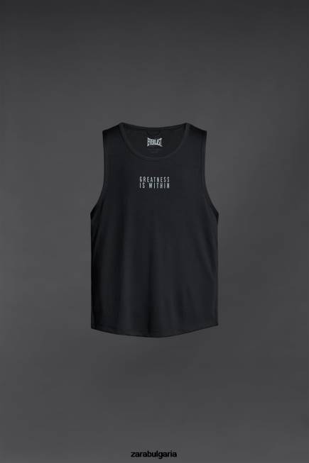 Zara облекло 66FT1197 мъже вечен потник черен