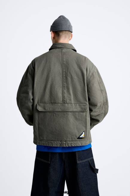 Zara облекло 66FT1107 мъже джобно яке светло сиво