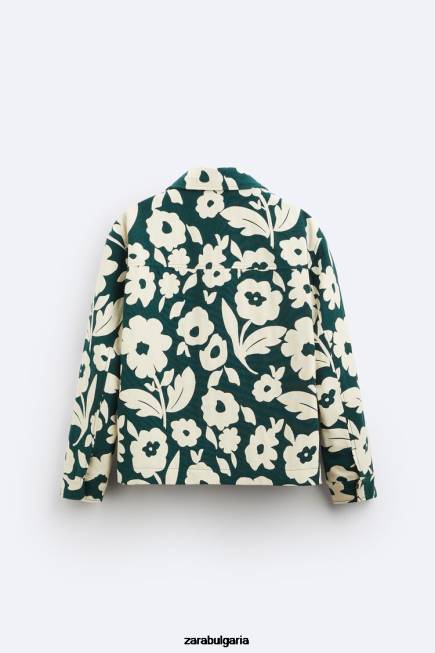 Zara облекло 66FT1118 мъже сако от жакард на цветя бензиново синьо